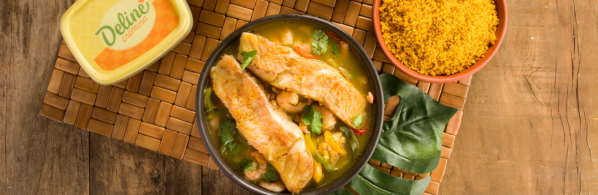 Receita: Caldeirada de Pescada Amarela com Camarão no Tucupi com Arroz e Farinha D’Agua no Dendê