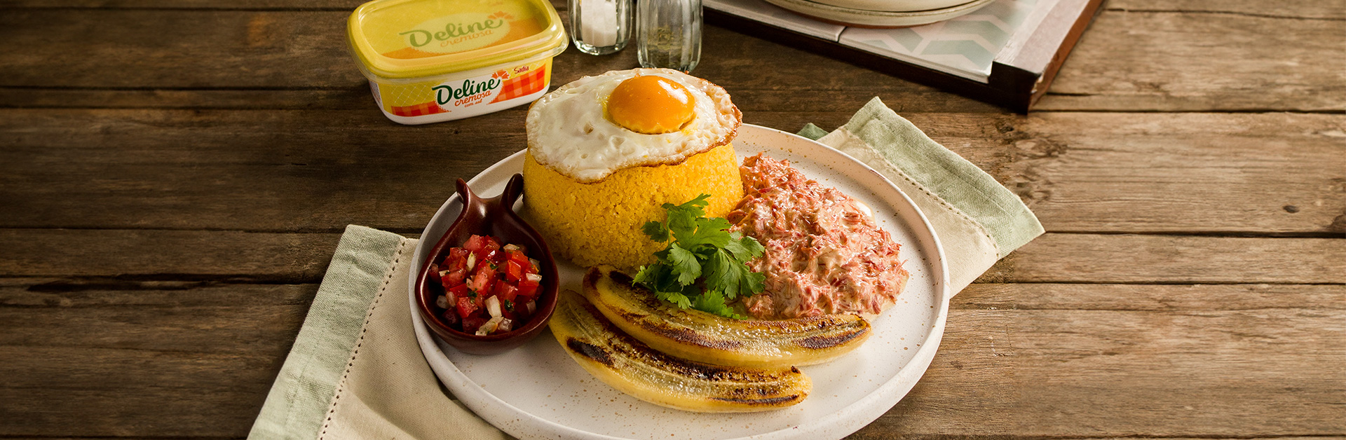 Receita: Cuscuz com Ovo, Carne de Sol na Nata e Bananas Fritas