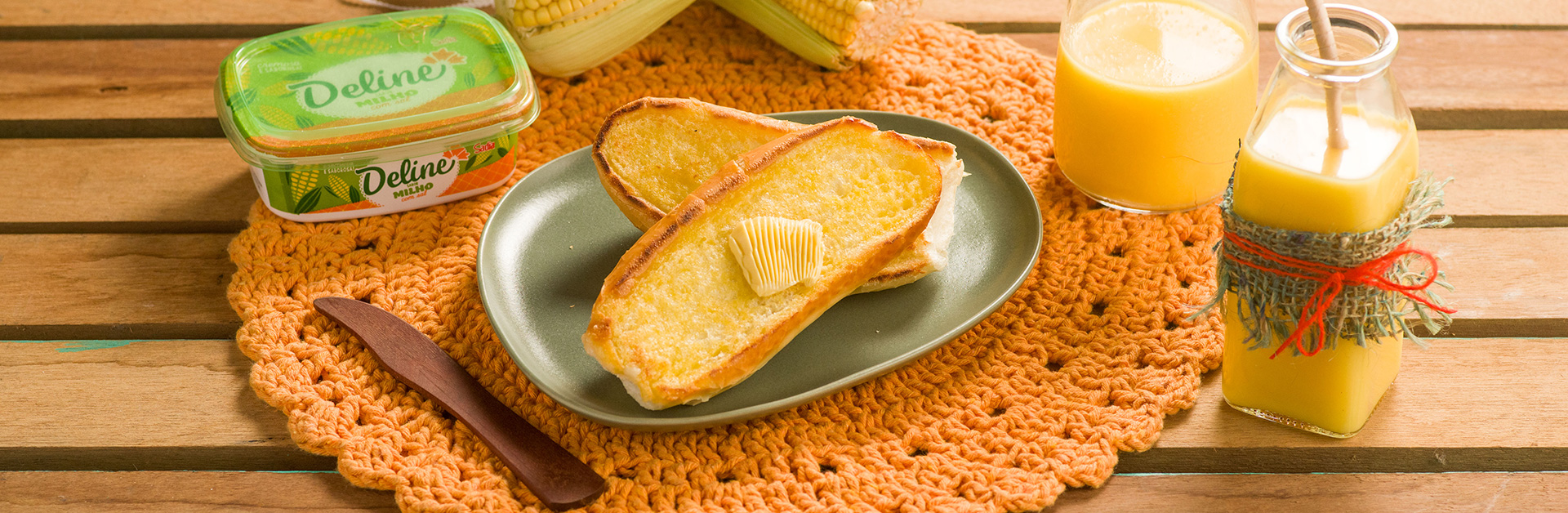 Receita: Pão na Chapa com Suco Cremoso de Milho