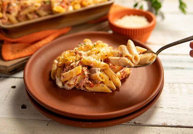 Receita: Penne Cremoso com Carne de Sol na Nata