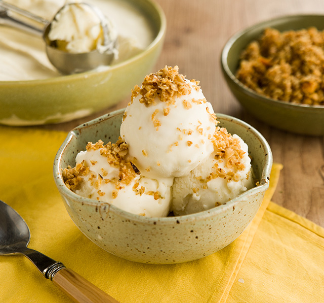 Receita: Sorvete Prático de Cupuaçu com Crocante de Castanha do Pará