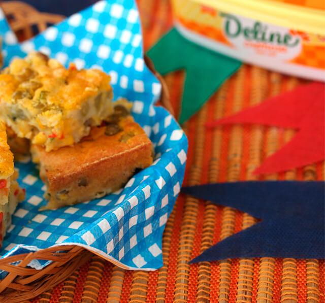 Receita: Torta salgada de milho, pimentão e coentro